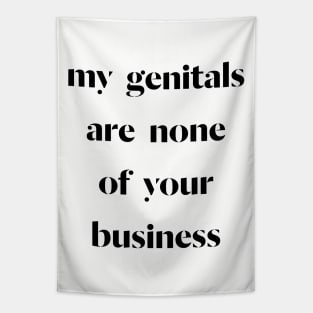 my genitals black Tapestry