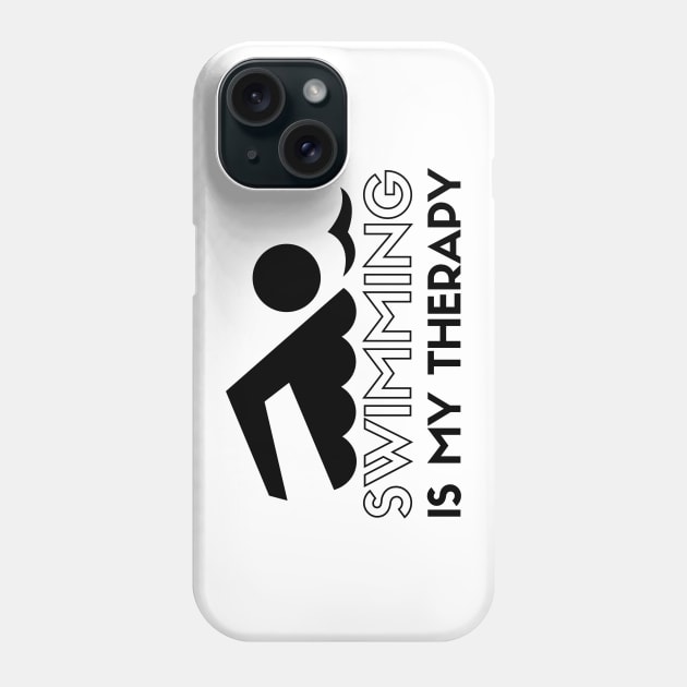 Swimming Is My Therapy Gifts for Swimmers Coaches All Who Love to Swim Phone Case by tnts