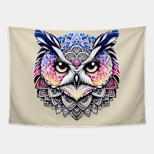 Mystical Owl Mandala Tapestry