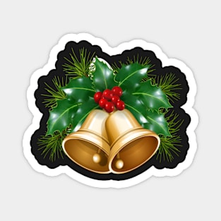 Merry Christmas Jingle Bells Sticker Magnet