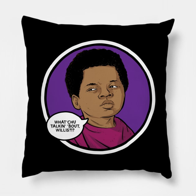 What'chu Talkin' 'Bout Willis? Pillow by Baddest Shirt Co.