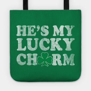 Hes My Lucky Charm Couples St Patricks Day Tote