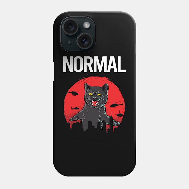 Funny Black Cat Normal Phone Case by Atlas Skate