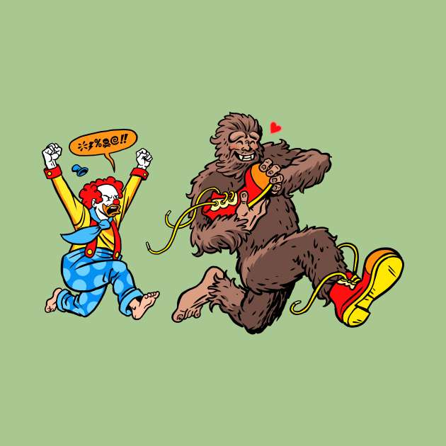 Bigfoot and Clown - Big Shoes to Fill by Angel Robot