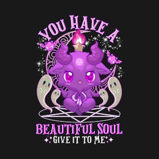 Kawaii Pastel Goth Cute Baby Goat Baphomet Funny Halloween T-Shirt