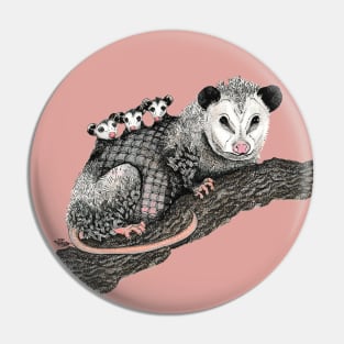 Opossum Totem Animal Pin