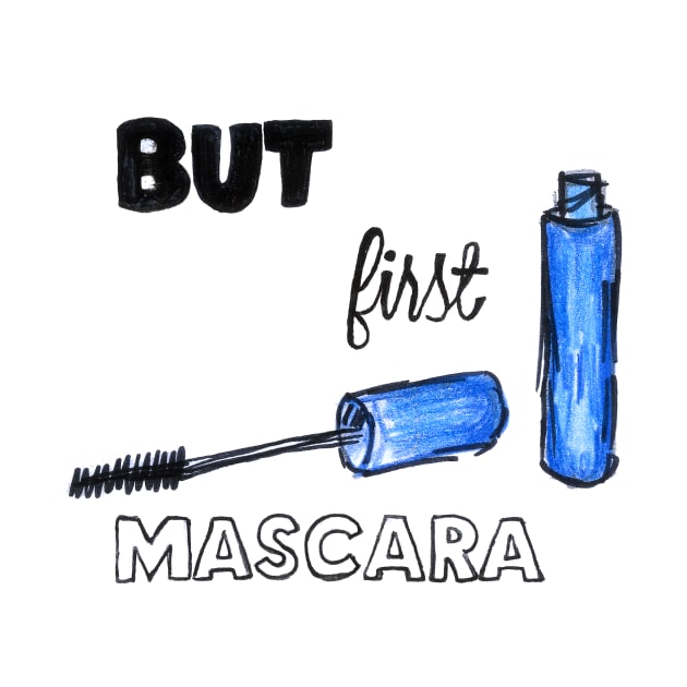 Mascara makeup funny print by BalumbaArt