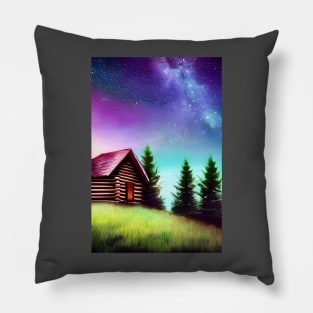 Galaxy Log Cabin Pillow