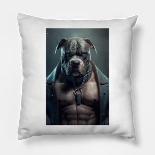 boss bull portrait Pillow