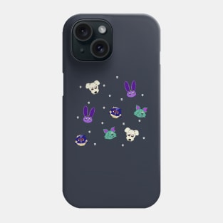 KreepyQute Undead Animals Kawaii Confetti Scatter Pattern Phone Case