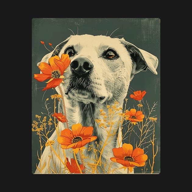 Labrador Retriever Flowers Photo Art Design For Dog Onwer by karishmamakeia