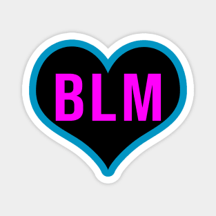 BLM - Black Lives Matter - With Black Heart Magnet