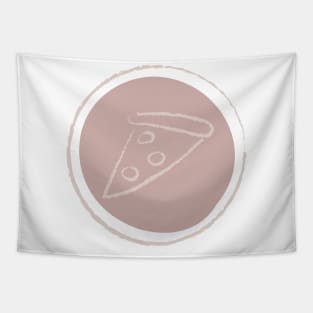 Pink Chalk Pizza Logo Tapestry