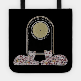 cat clock Tote