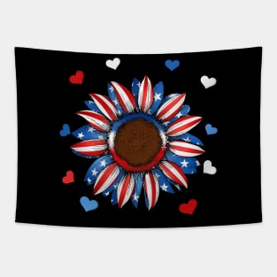 USA Flag Flower. Tapestry