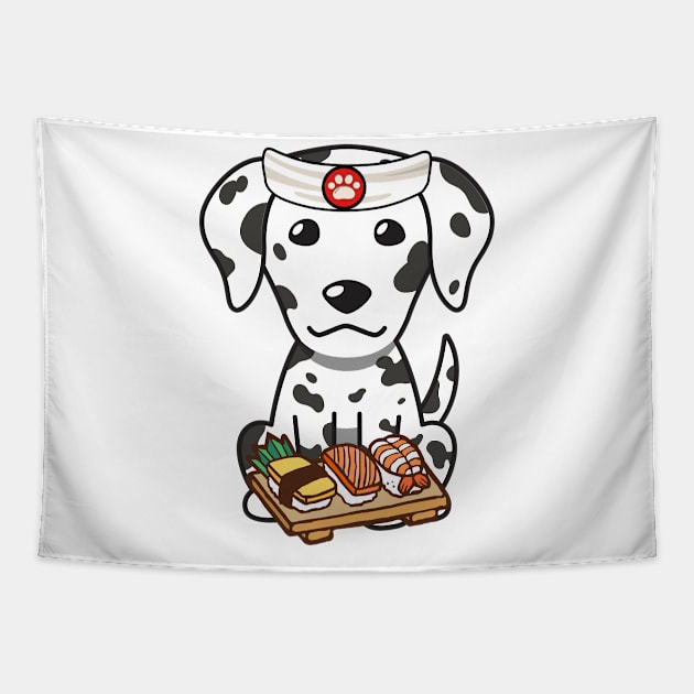 Sushi Chef Dalmatian Tapestry by Pet Station