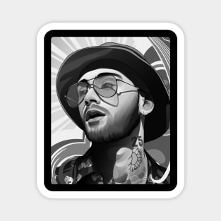 Zayn Black & White Portrait Magnet