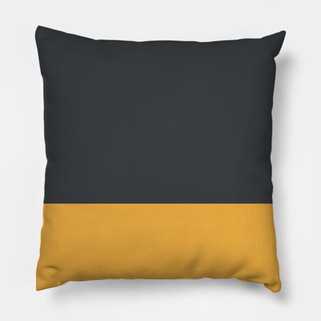 Solid colors yellow and gray Pillow by ghjura