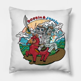 Doogin and Justin Logo Pillow