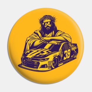 Nascar Jesus Pin