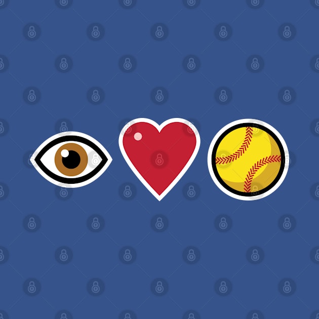 I Love Softball by Fourteen21 Designs