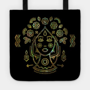 Virgo Zodiac Gold Abalone Tote