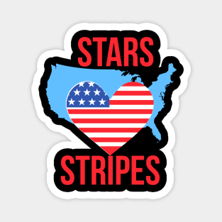 Funny Gift For Independence Day - Stars And Stripes Gift For Women ,Men Magnet