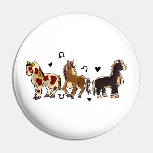 Chibi horse friendship Pin