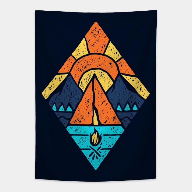 Diamond Campground Tapestry by machmigo