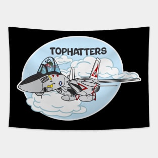 Tomcat Cartoon VF-14 Tophatters Tapestry