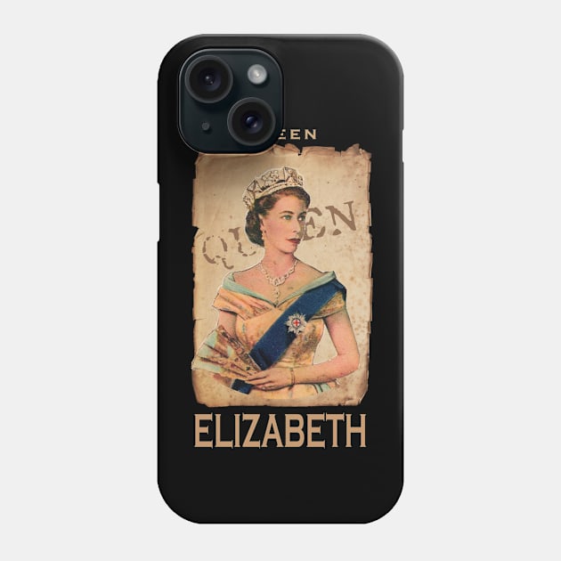 Queen Elizabeth Retro Phone Case by Nwebube parody design