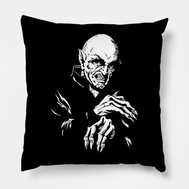 Nosferatu Fanged Terror Pillow by WikiDikoShop