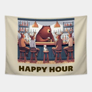 Deer Happy Hour Tapestry