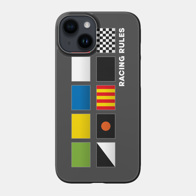 'Racing Rules' F1 Flag Motorsport White Text Design