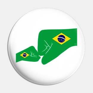 Brazil Baby Fist Bump Patriot Flag Series Pin