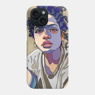 Girl with gold earring Phone Case