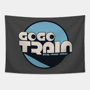 The GoGo Train Blue Tapestry