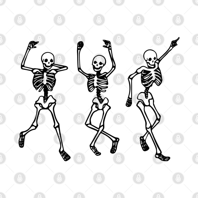 three skeleton dancing - funny halloween by zaiynabhw