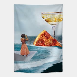 Sighting (Champagne & Pizza) Tapestry