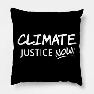 Climate Justice Now Earth Day Pillow