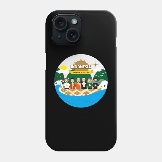 Unity In Diversity of Indonesia Phone Case by mahadioo