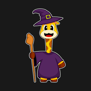 Giraffe Halloween Witch T-Shirt