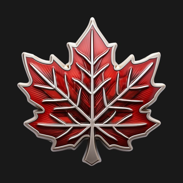 Red Canadian Maple Leaf by DavidLoblaw