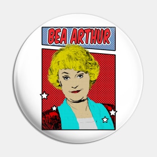 Bea Arthur Pop Art Comic Style Pin