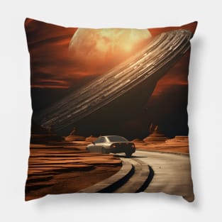 Journeying Through Space - Vintage Art Pillow