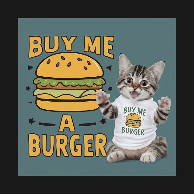 Buy Me A Burger - Cat by Meowsiful