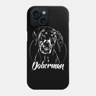 Funny Proud Doberman dog portrait gift Phone Case