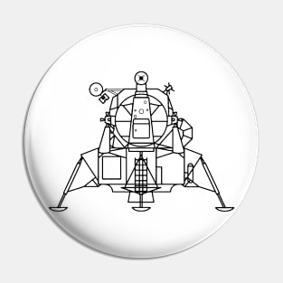 Moon Lander Cartoon Pin