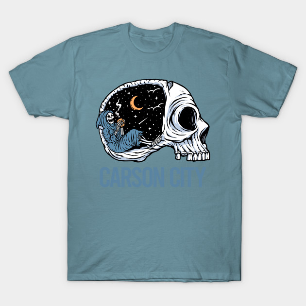 Disover Chilling Skeleton Carson City - Carson City - T-Shirt