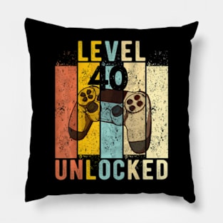 40th Birthday Level 40  Video Pillow